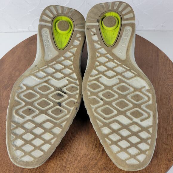 ECCO Mens St 1 Hybrid Lite Brogue Wingtip Magnet Shoes 10 Gray Leather Oxford - Picture 16 of 16